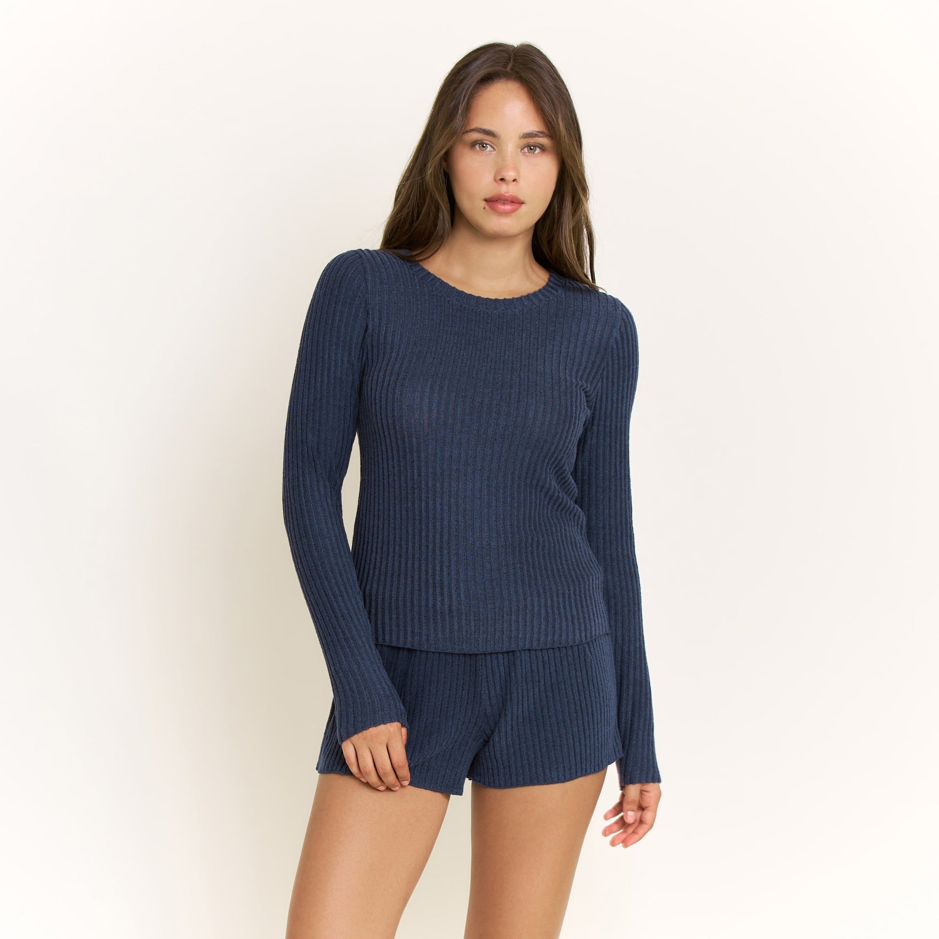 Dream Cloud Long Sleeve Top in Midnight - Honeydew - XS