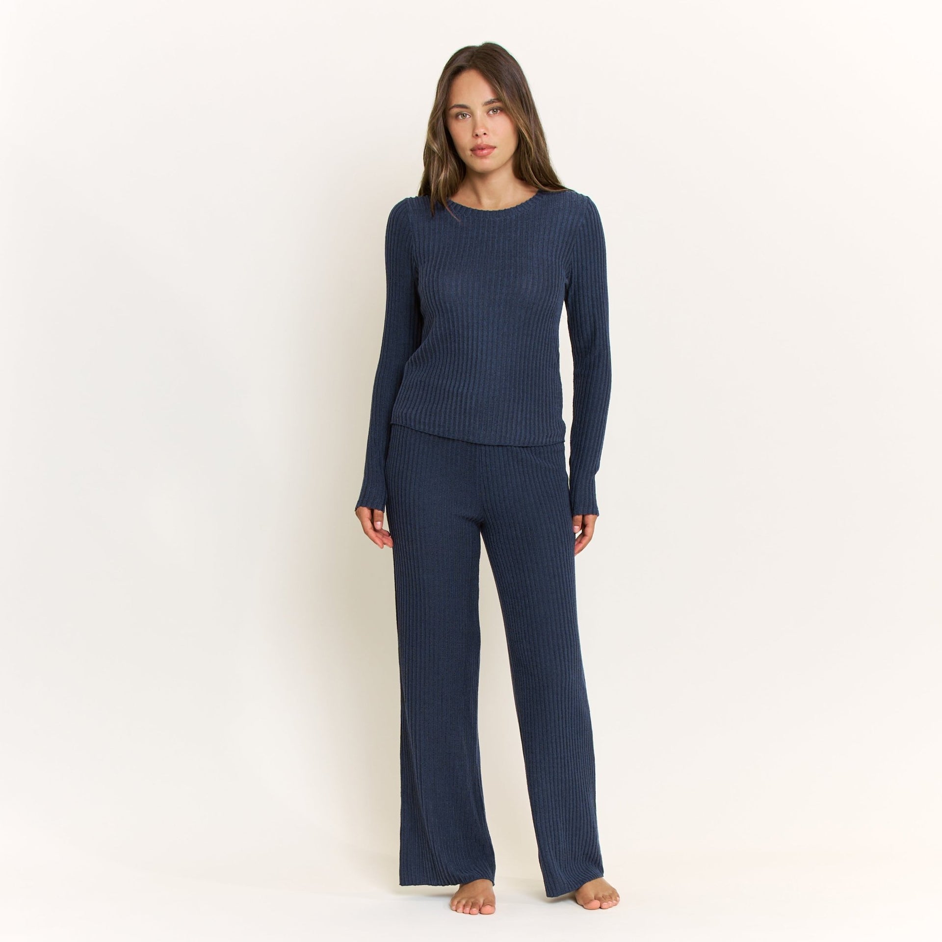 Dream Cloud Long Sleeve Top in Midnight - Honeydew - XS