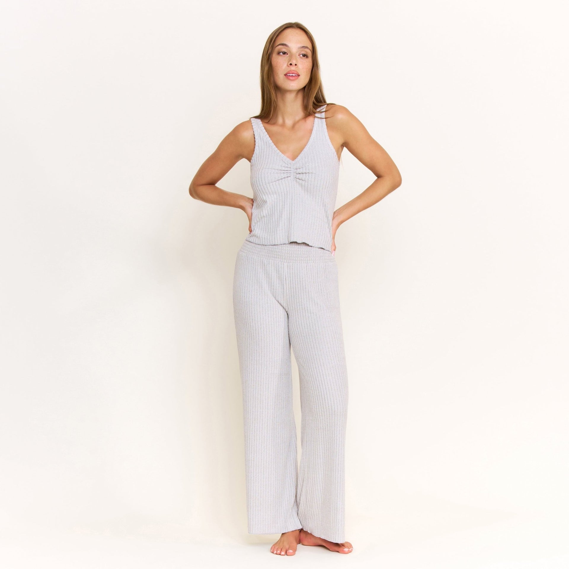 Dream Cloud Pant in Heather Grey - -