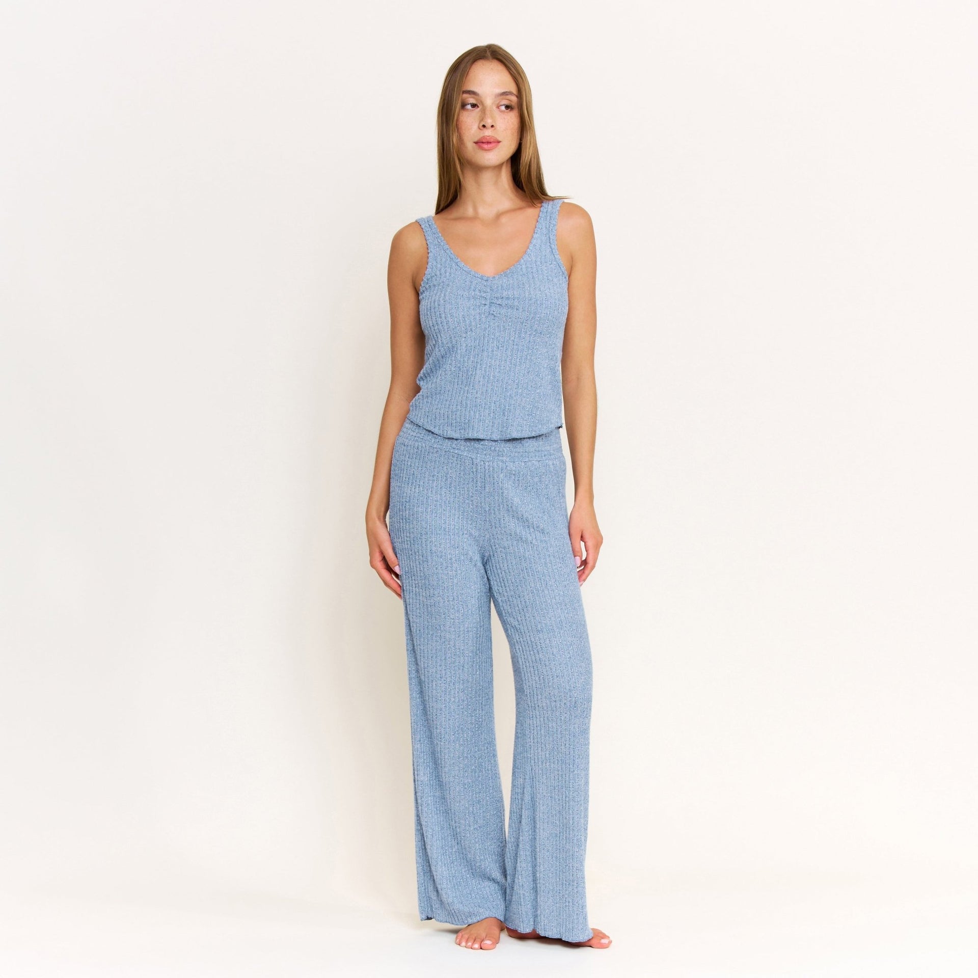 Dream Cloud Tank in Heather Coastal Blue - -