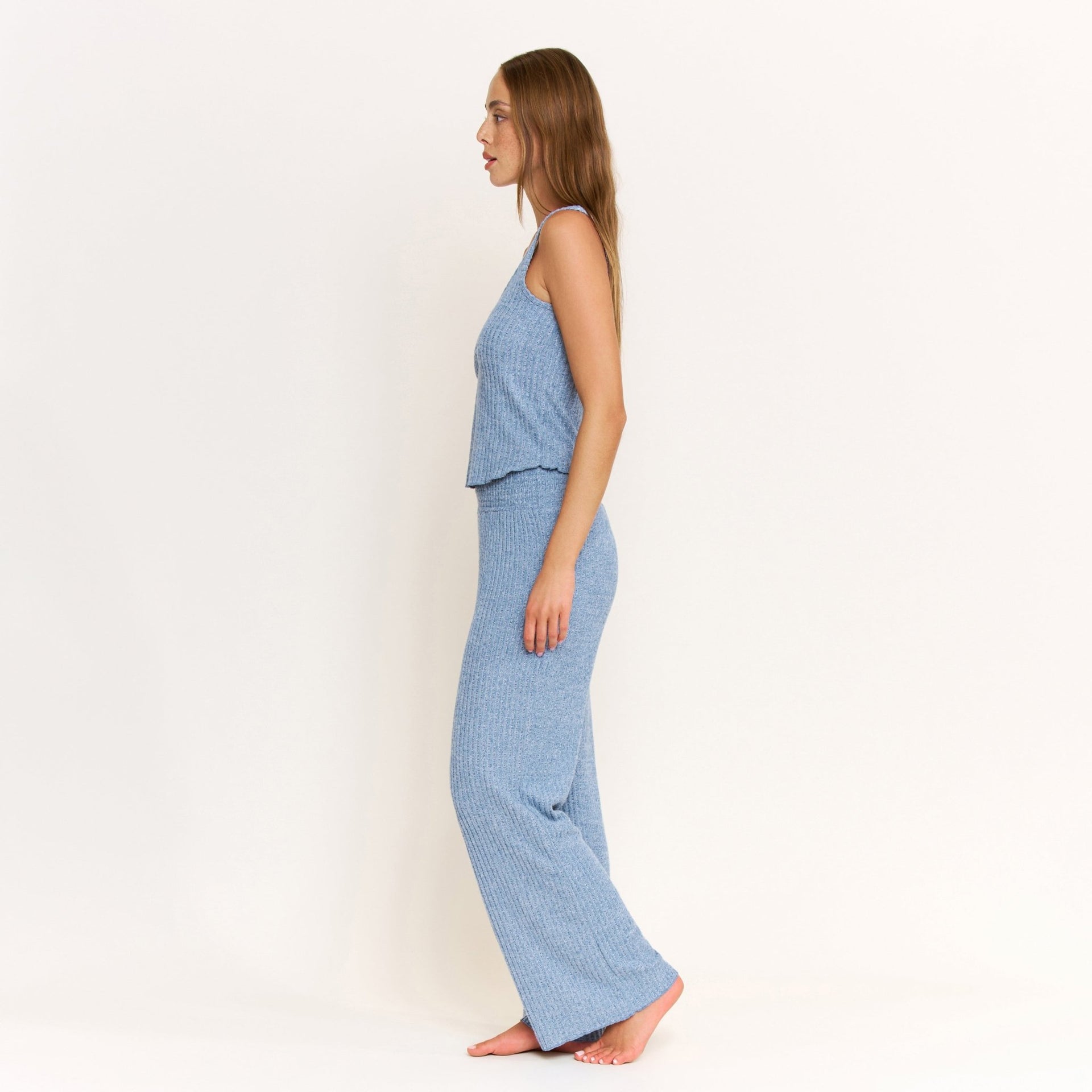 Dream Cloud Tank in Heather Coastal Blue - -
