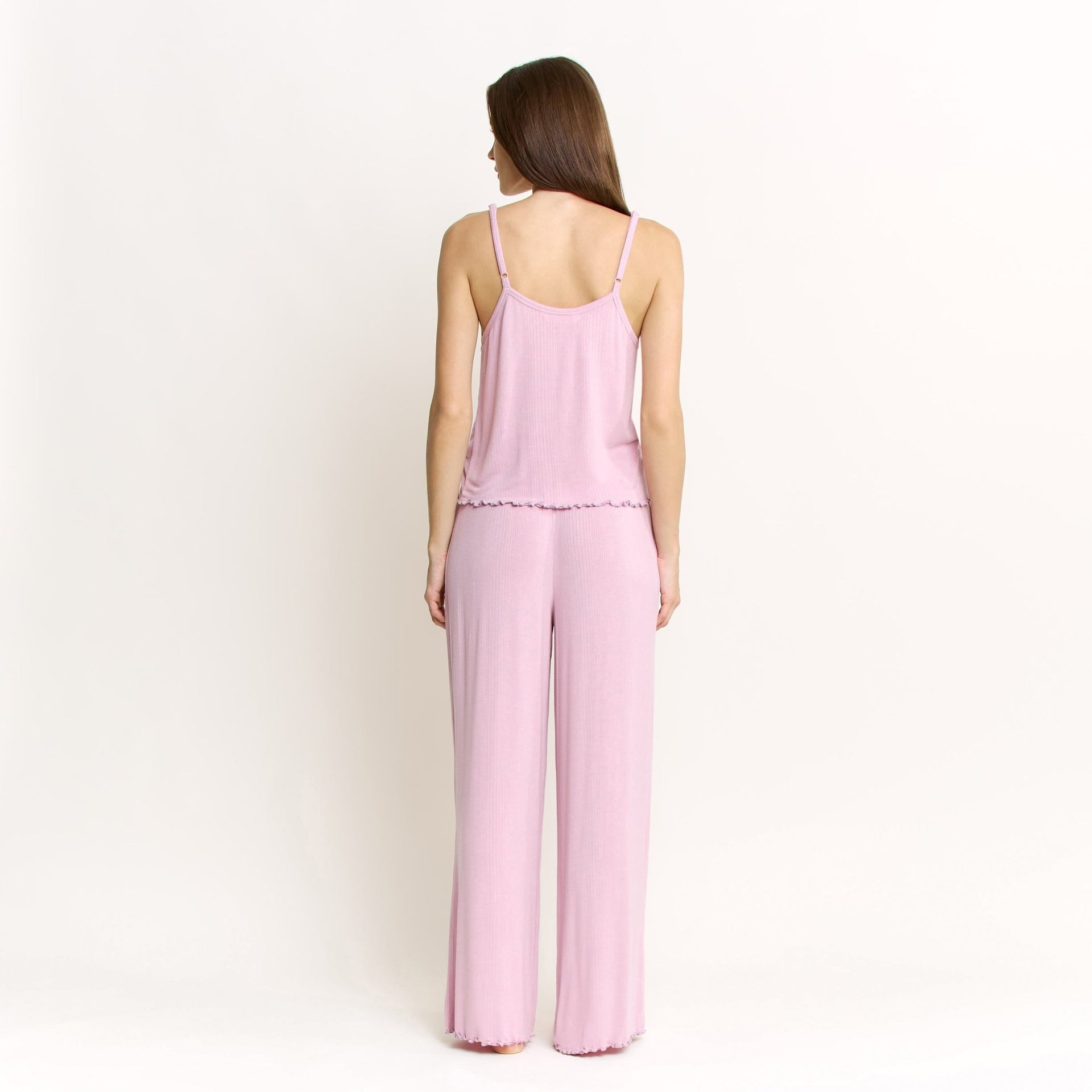 Dreamland Cami Pant Set in Iris Bloom - Honeydew - XS