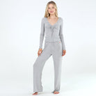 Dreamland Long Set in Heather Grey - Loungewear - X-Large