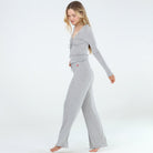 Dreamland Long Set in Heather Grey - Loungewear -