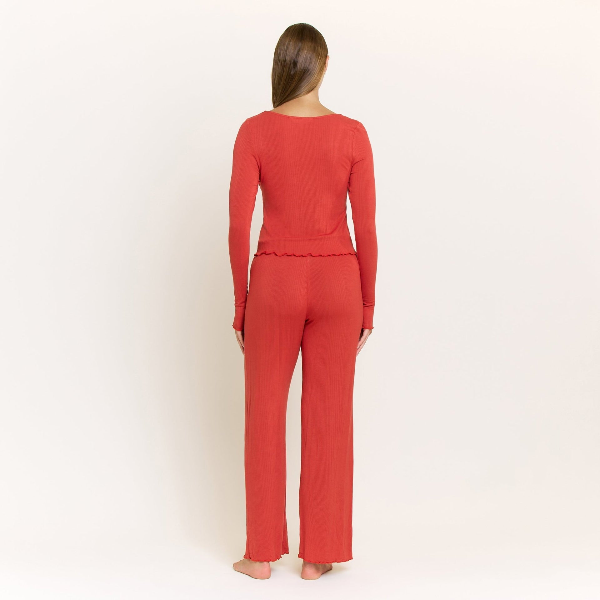 Dreamland Long Set in Santa - Loungewear -