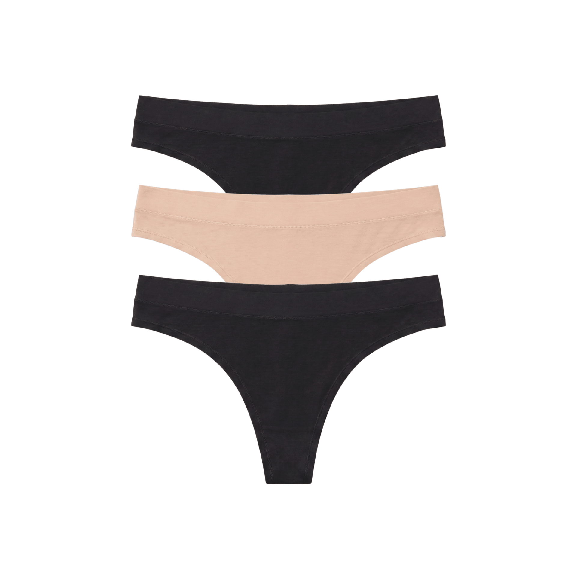 Emery Thong 3-Pack in Basics - -