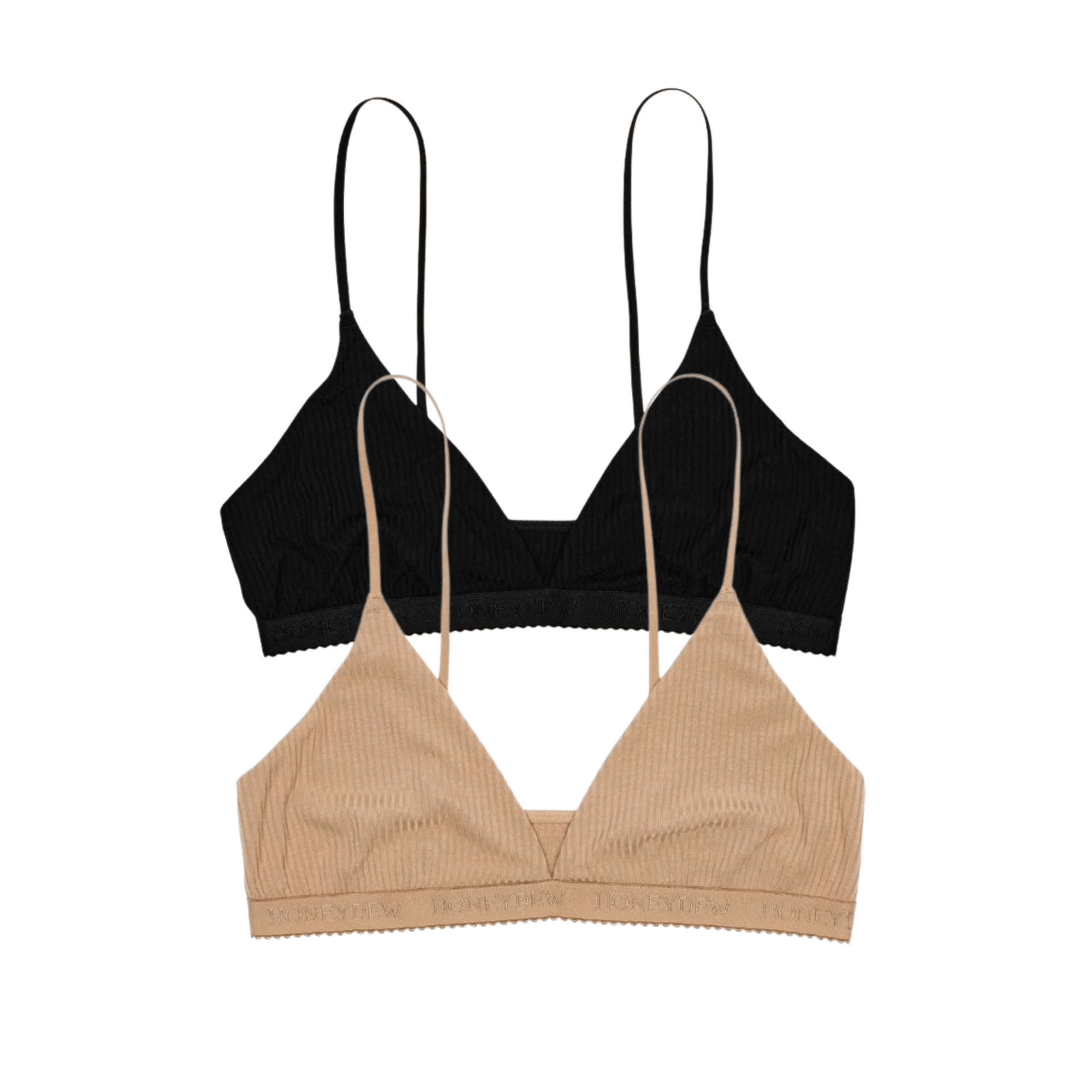 Emma Bralette 2-Pack in Basics - Honeydew - XS