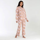 Golden Hour Long PJ Set In Aurora Horses - -