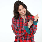 Golden Hour Long PJ Set In Love Song Plaid - Sleepwear & Loungewear -