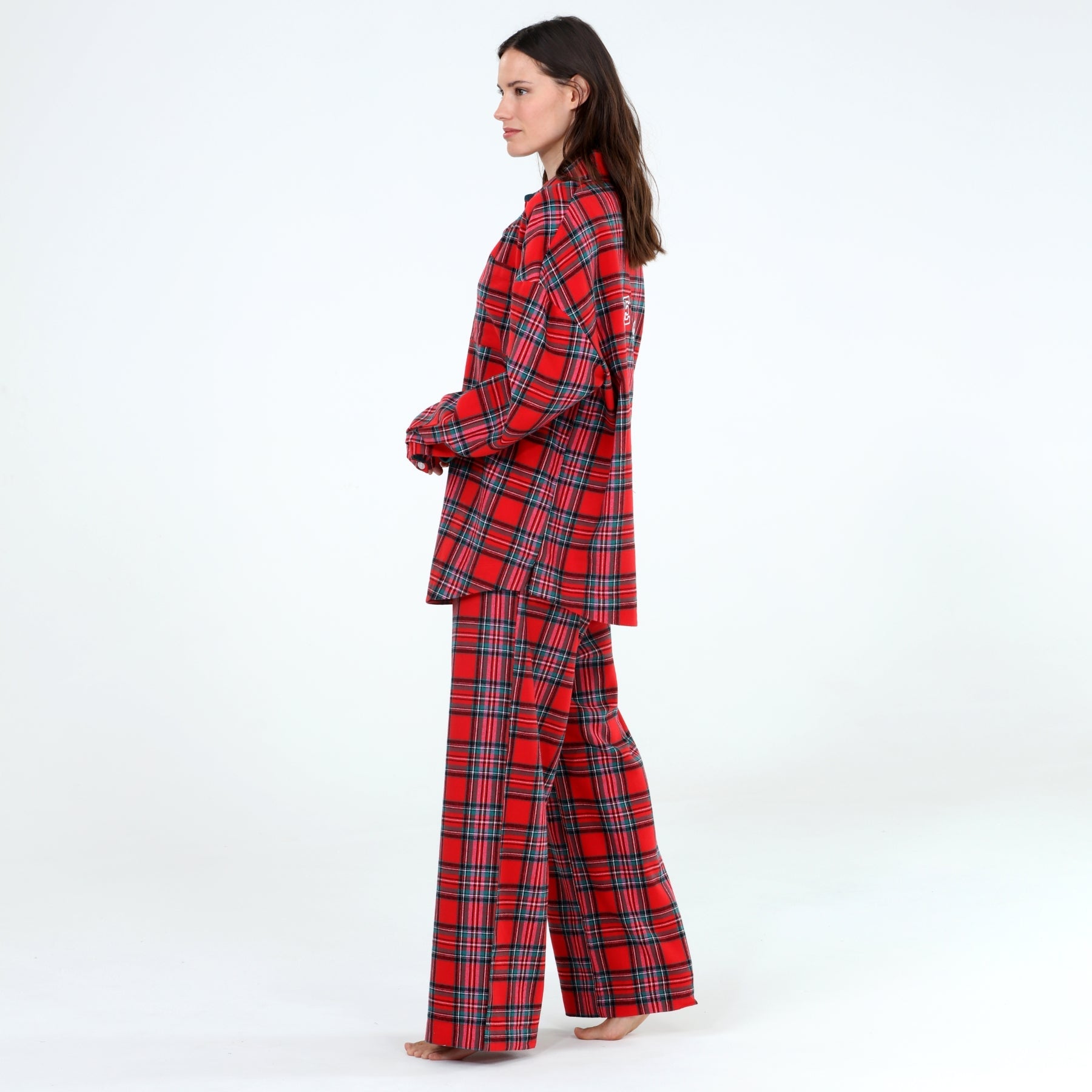 Golden Hour Long PJ Set In Love Song Plaid - Sleepwear & Loungewear -