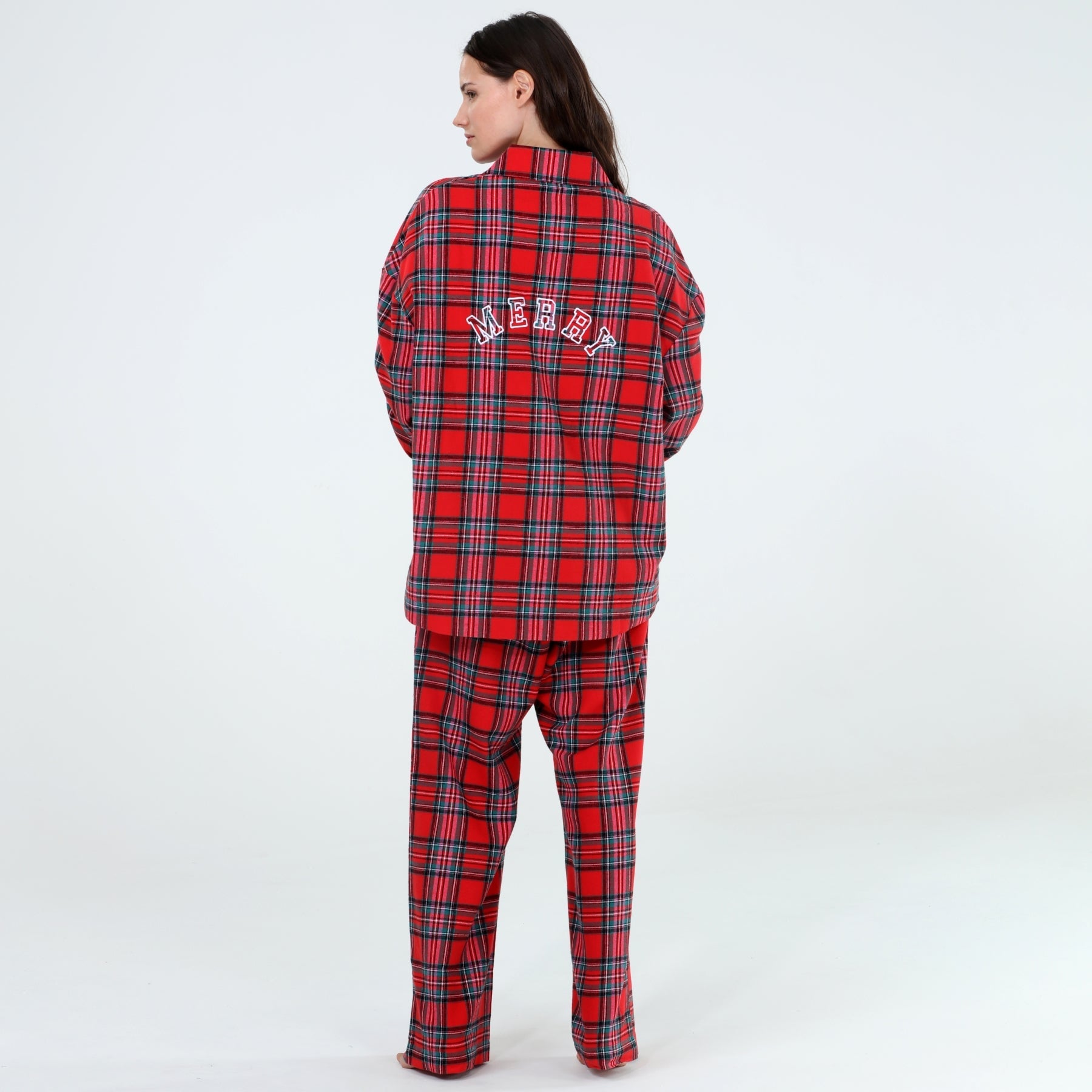 Golden Hour Long PJ Set In Love Song Plaid - Sleepwear & Loungewear -