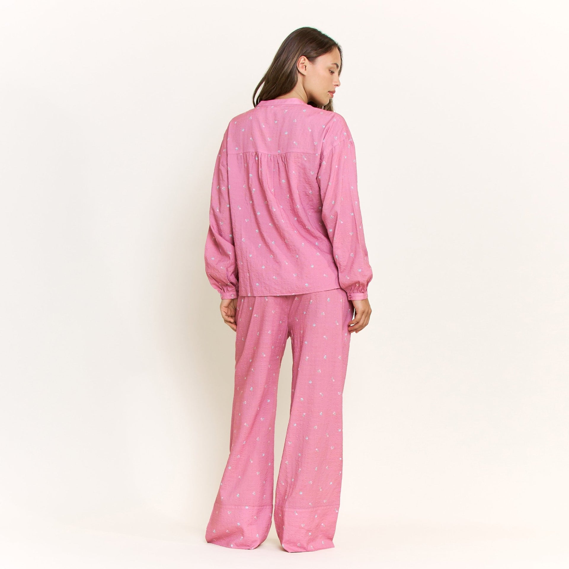 Good Life Long Sleeve Pant Set in Rosy Meadow Ditsy - -