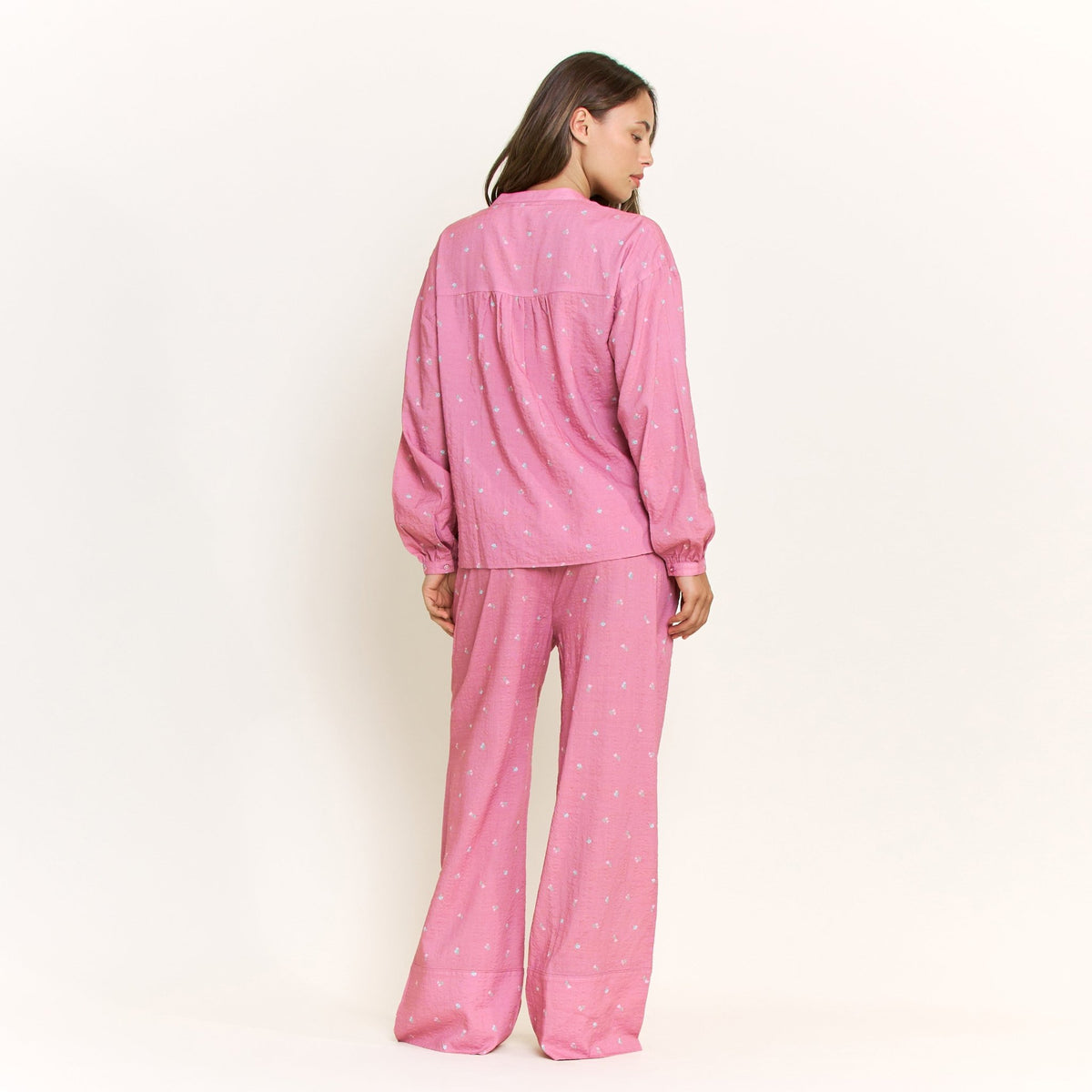 Good Life Long Sleeve Pant Set in Rosy Meadow Ditsy - Sleepwear & Loungewear -