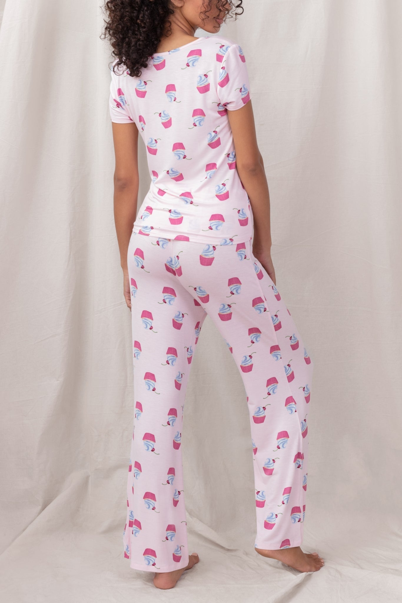 Good Times PJ Set in Flirt Cupcakes - Sleepwear & Loungewear -