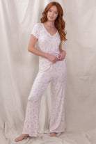 Good Times PJ Set in Ivory Hearts - Sleepwear & Loungewear -