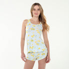 Good Times Tank Shortie Set In Tea Leaf Lemons - Sleepwear & Loungewear - Tea Leaf Lemons