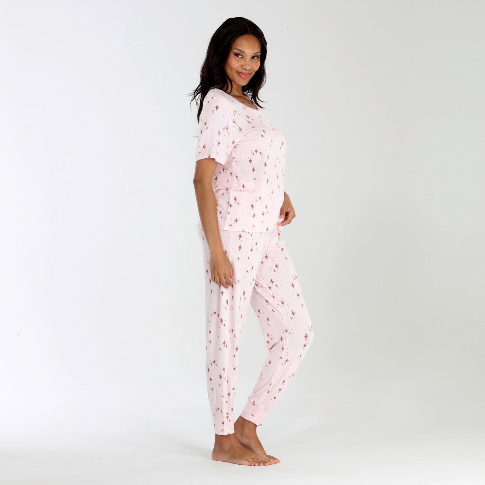 Good Times Tee Pant Set In Aurora Stars - Loungewear - X-Large