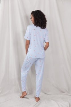 Good Times Tee Pant Set In Frost Candy - Loungewear -