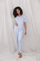 Good Times Tee Pant Set In Frost Candy - Loungewear - X-Large