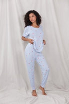 Good Times Tee Pant Set In Frost Candy - Loungewear -