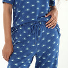 Good Times Tee Pant Set In Ripple Sunrise - Loungewear -