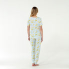 Good Times Tee Pant Set In Tea Leaf Lemons - Loungewear -