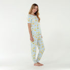 Good Times Tee Pant Set In Tea Leaf Lemons - Loungewear -