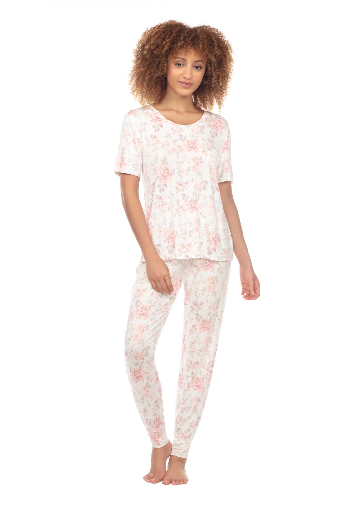 Happy Place Pajama in Cream Roses - Sleepwear & Loungewear - X-Large