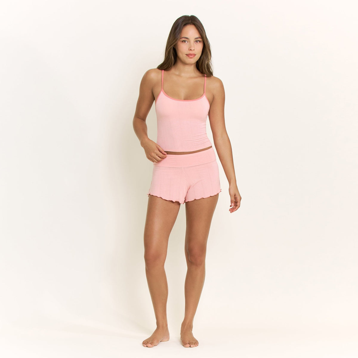 Janelle Cami Shortie Set in Dusty Rose - Sleepwear & Loungewear -