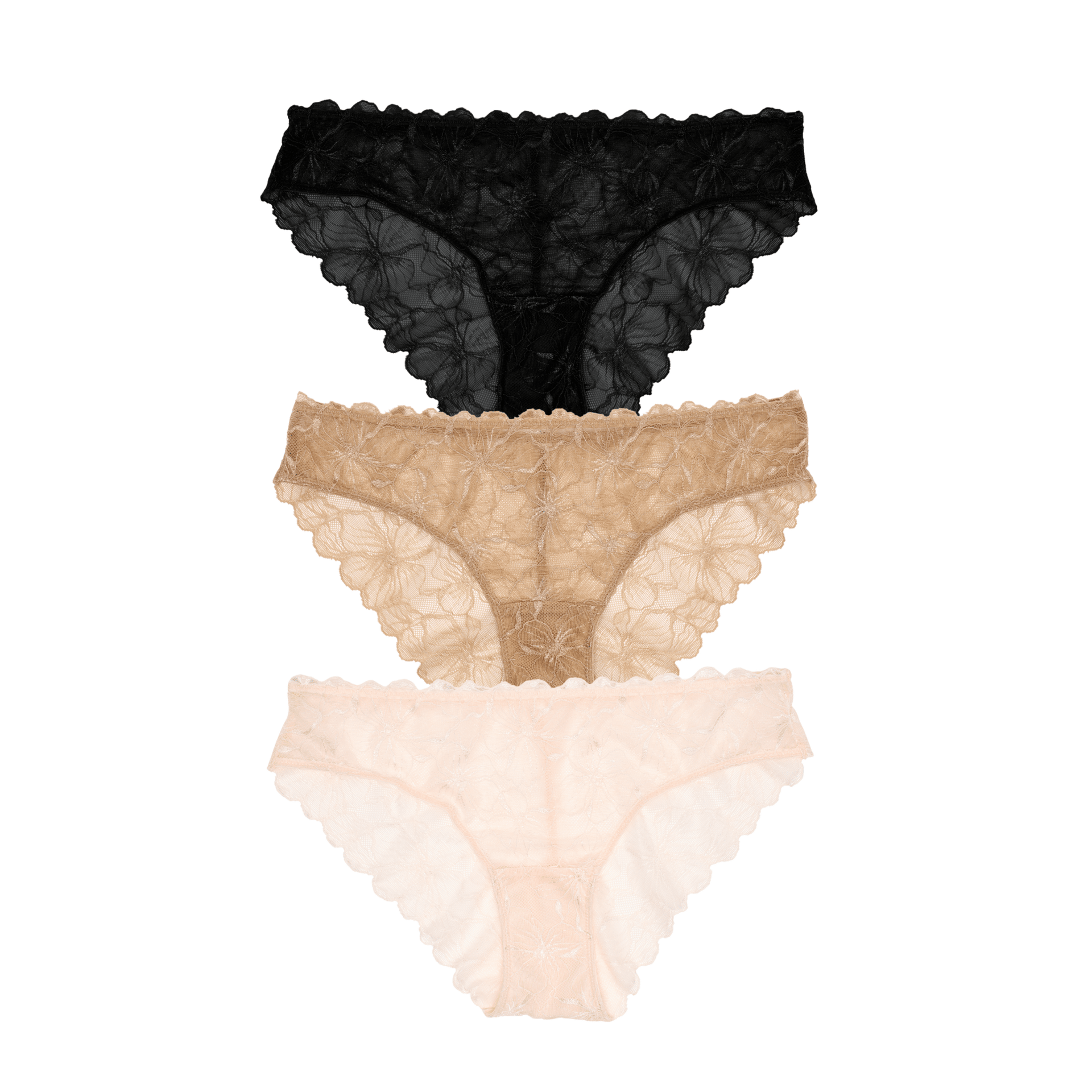 Jessa Bikini 3-Pack in Basics & Ballet Slipper - -