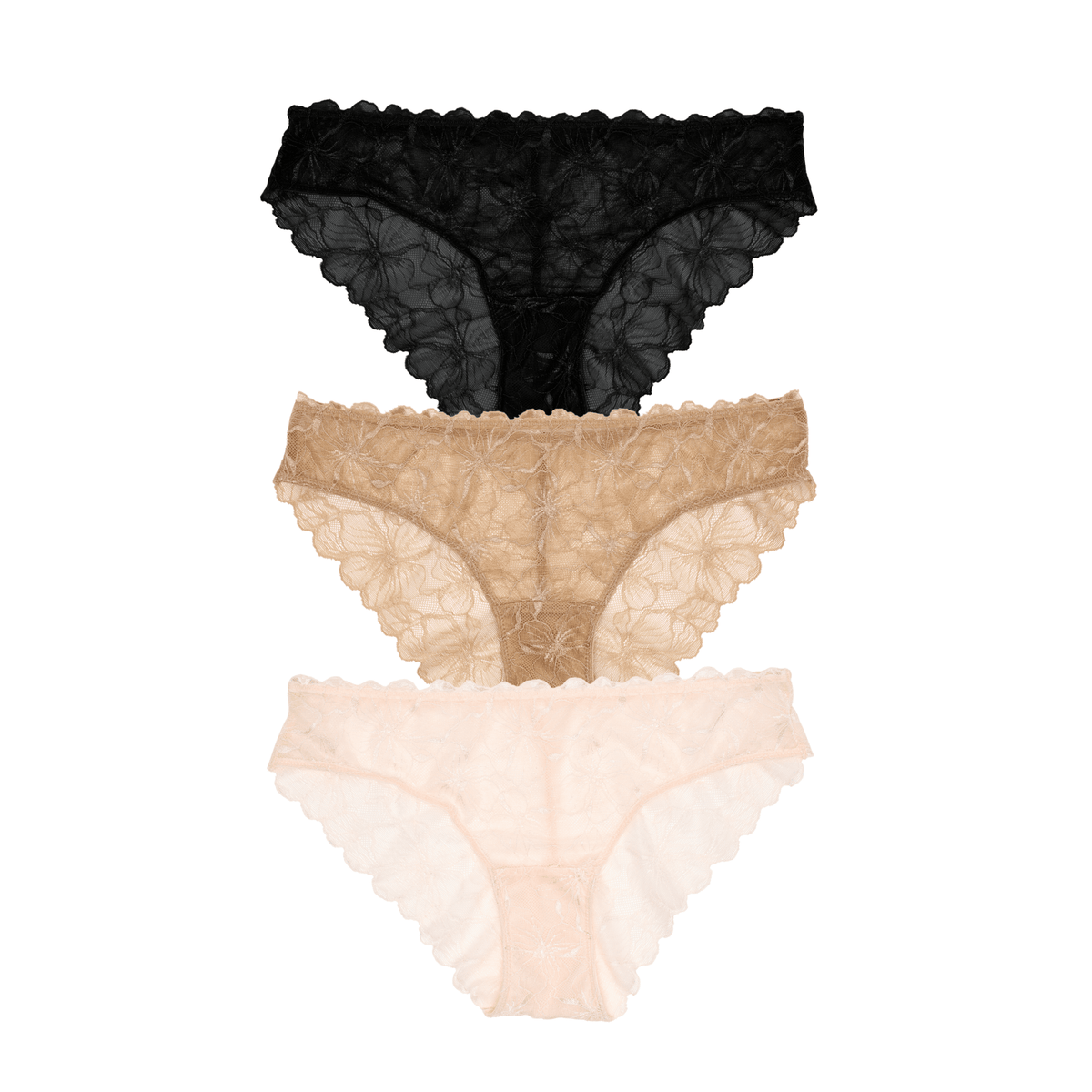 Jessa Bikini 3-Pack in Basics & Ballet Slipper - Underwear -