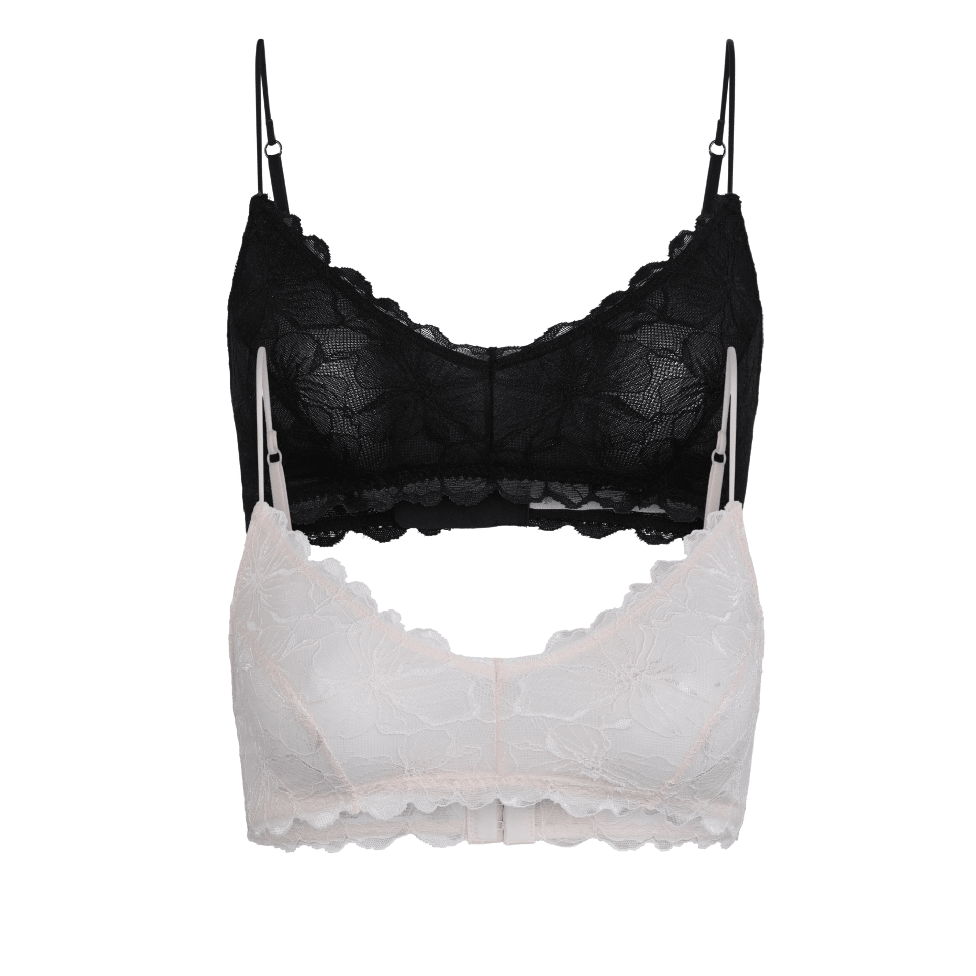 Jessa Bralette 2-Pack in Black & Ballet Slipper - -