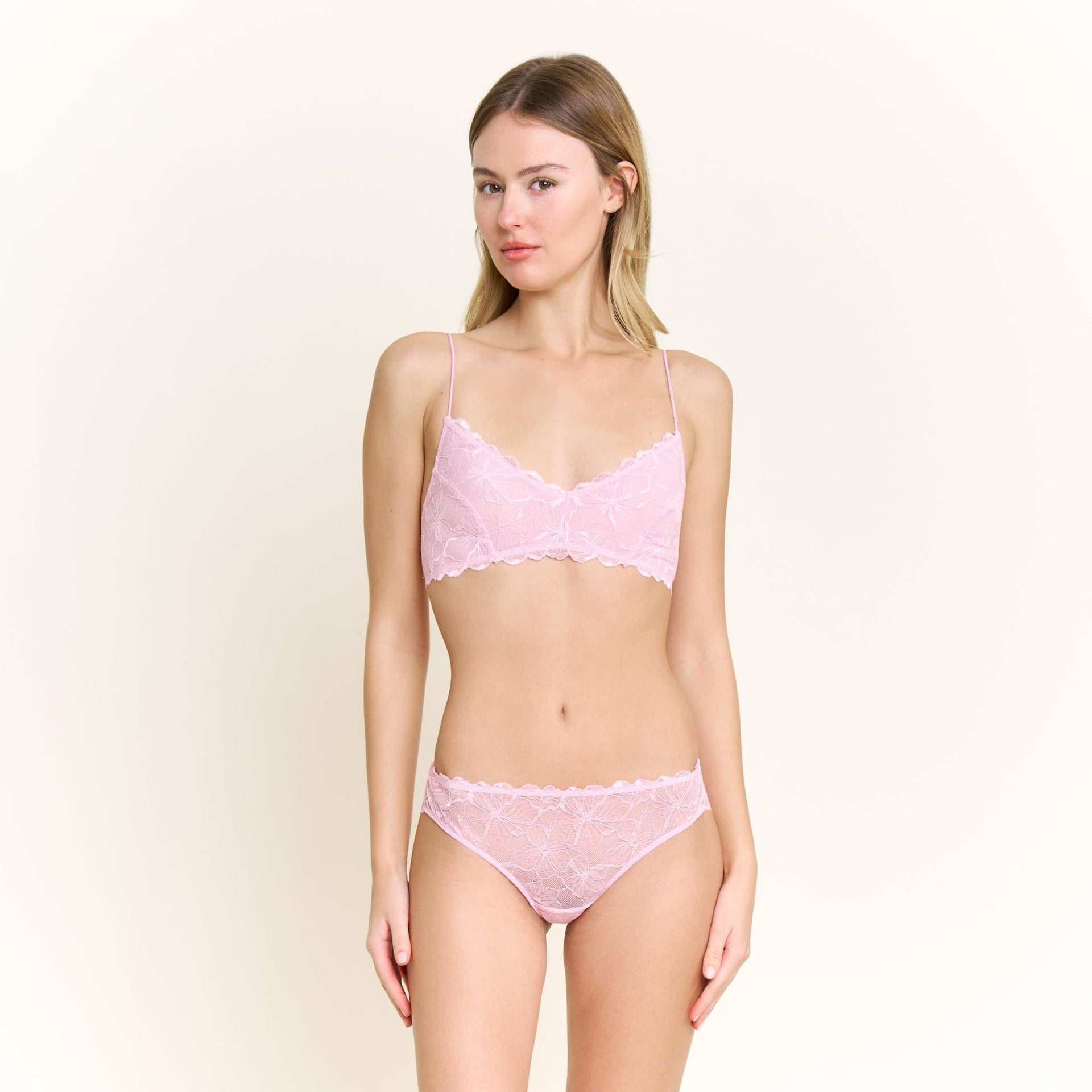 Jessa Lace Bralette in Petal - Honeydew - XS