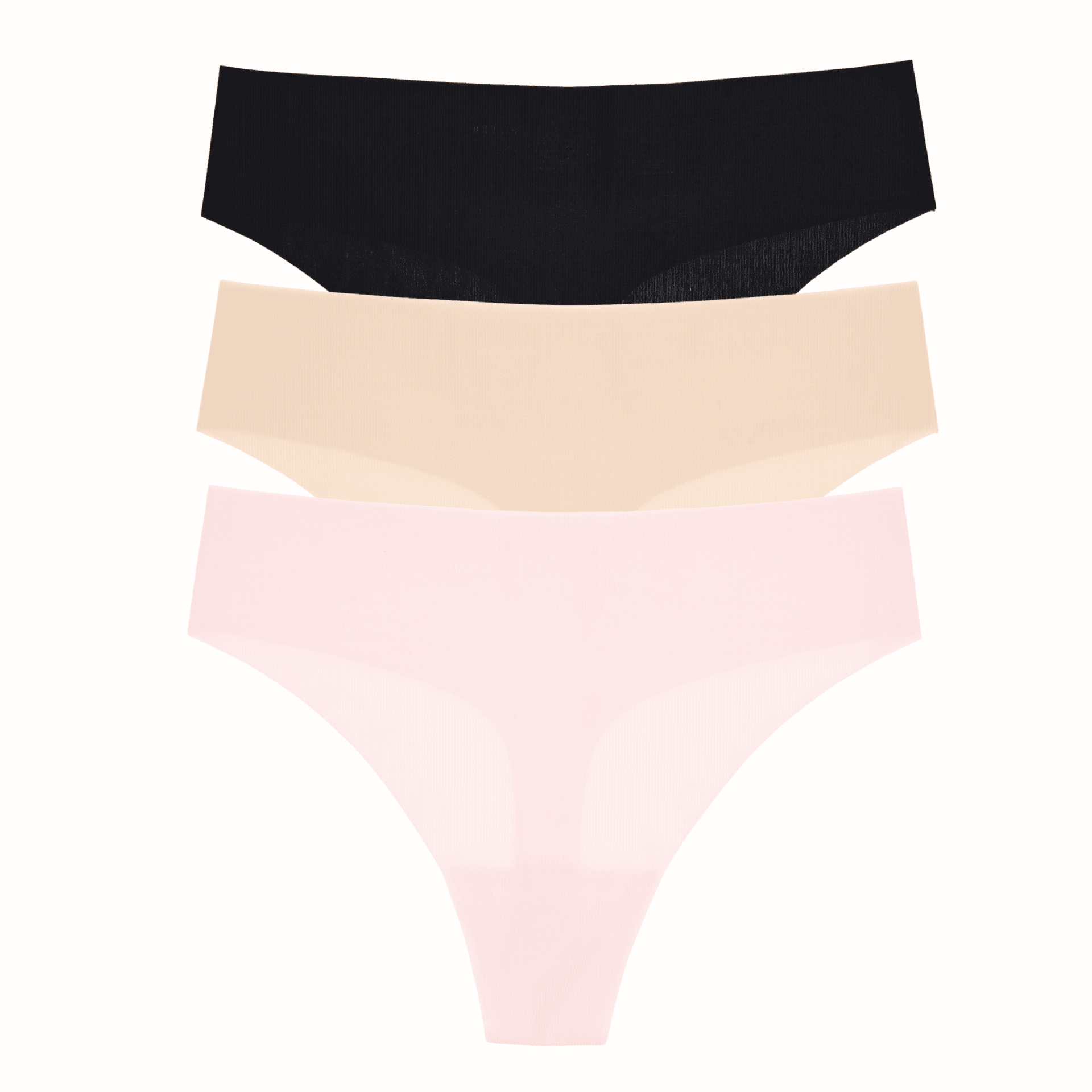 Like Nothing Thong 3-Pack in Basics & Budding Pink - Underwear -