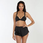 Love Story Bralette Shortie Set In Black - Bralettes - X-Large