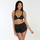 Love Story Bralette Shortie Set In Black - Bralettes -