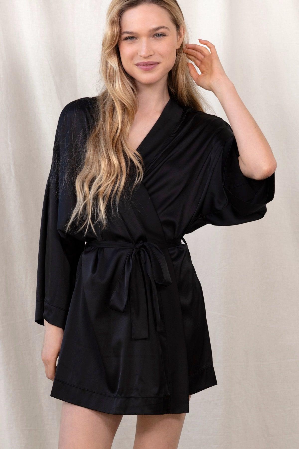 Love Story Robe In Black - Robe -