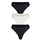 Minnie Thong 3-Pack - Thong - Black White Black