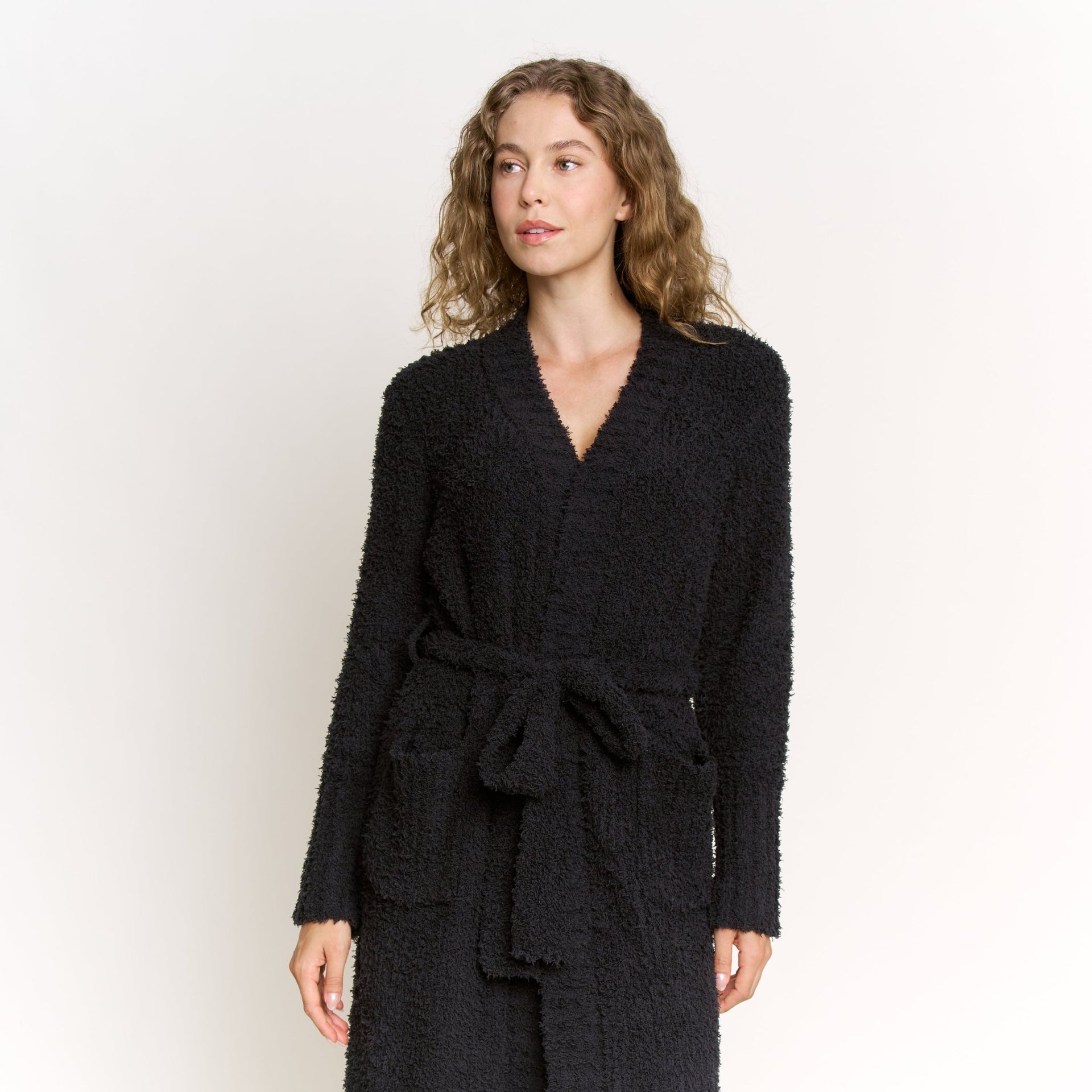 Morning Brew Robe In Black - Robe -