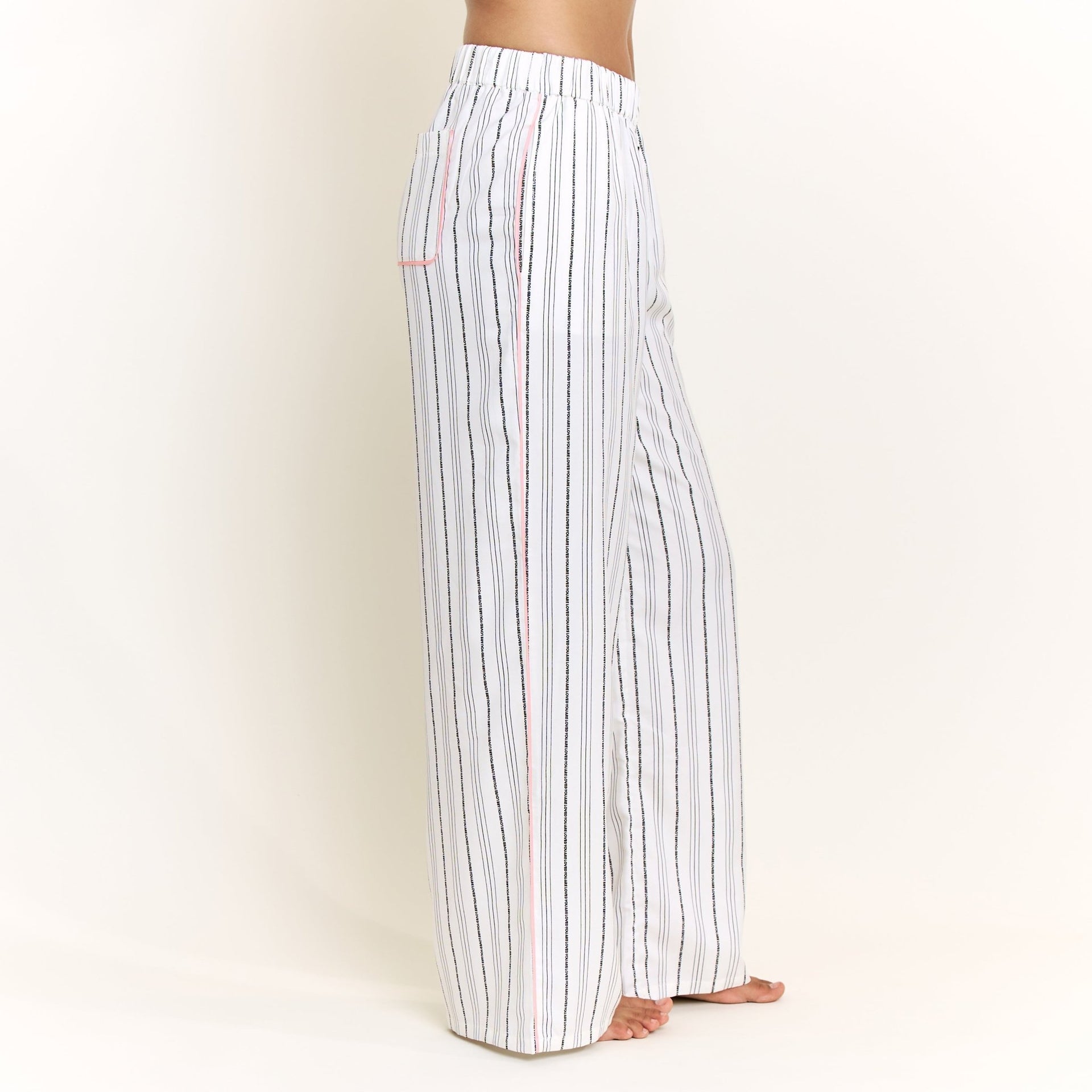 Nap Era Pant in Ivory Stripe - -