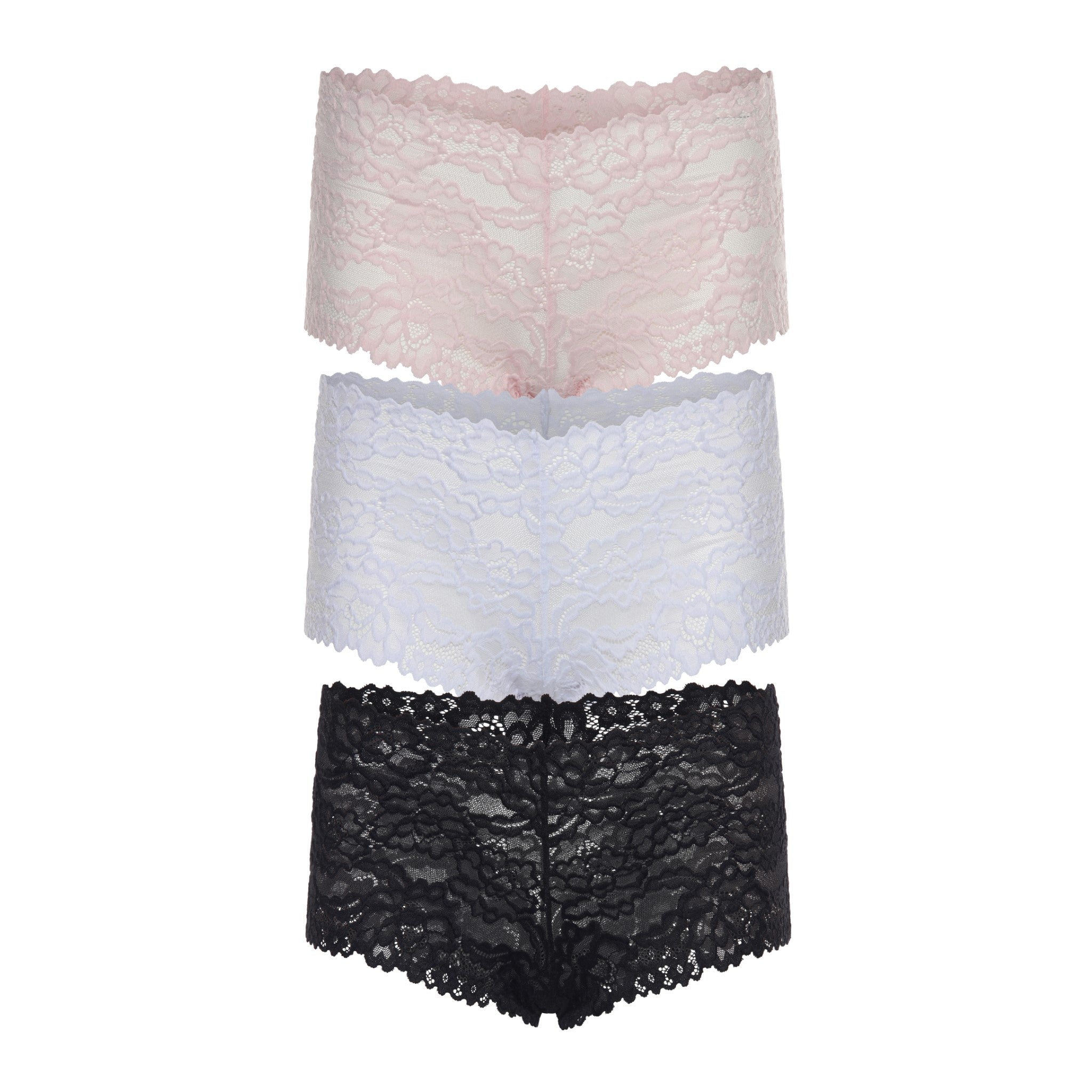 Natalya Tanga 3PK - Underwear - Black White Cotton Candy