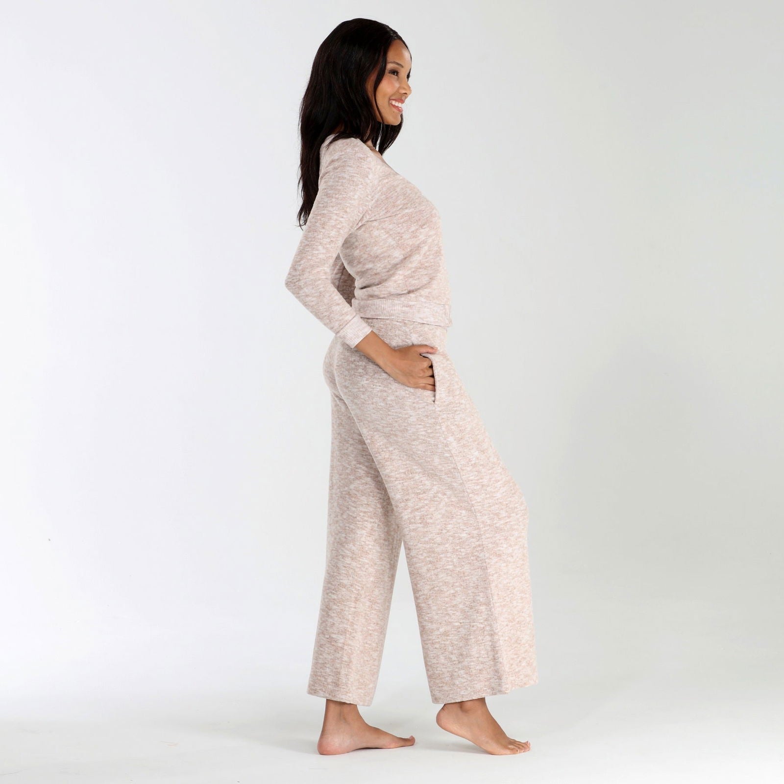 New Moon Lounge Set In Camel - Loungewear -