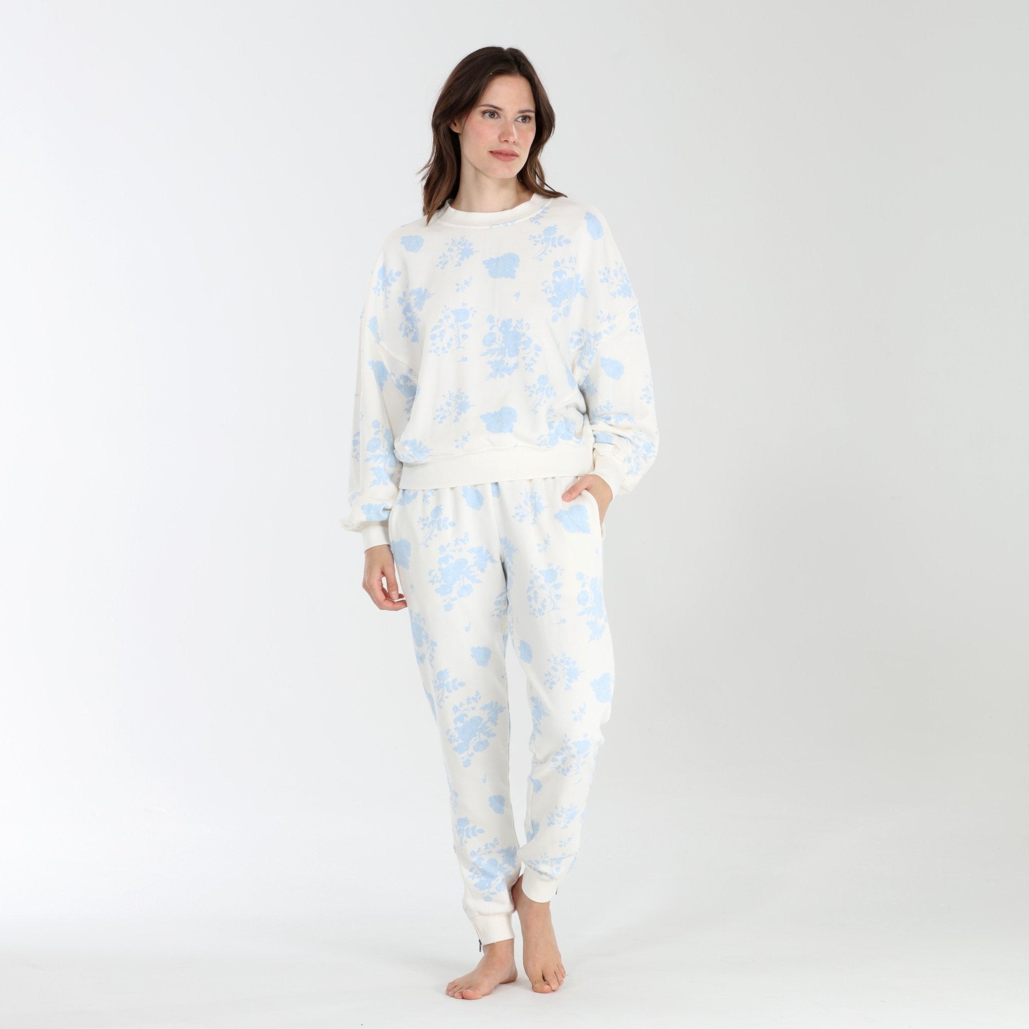 No Plans Jogger in Honeymoon Floral - Sleepwear & Loungewear - X-Large