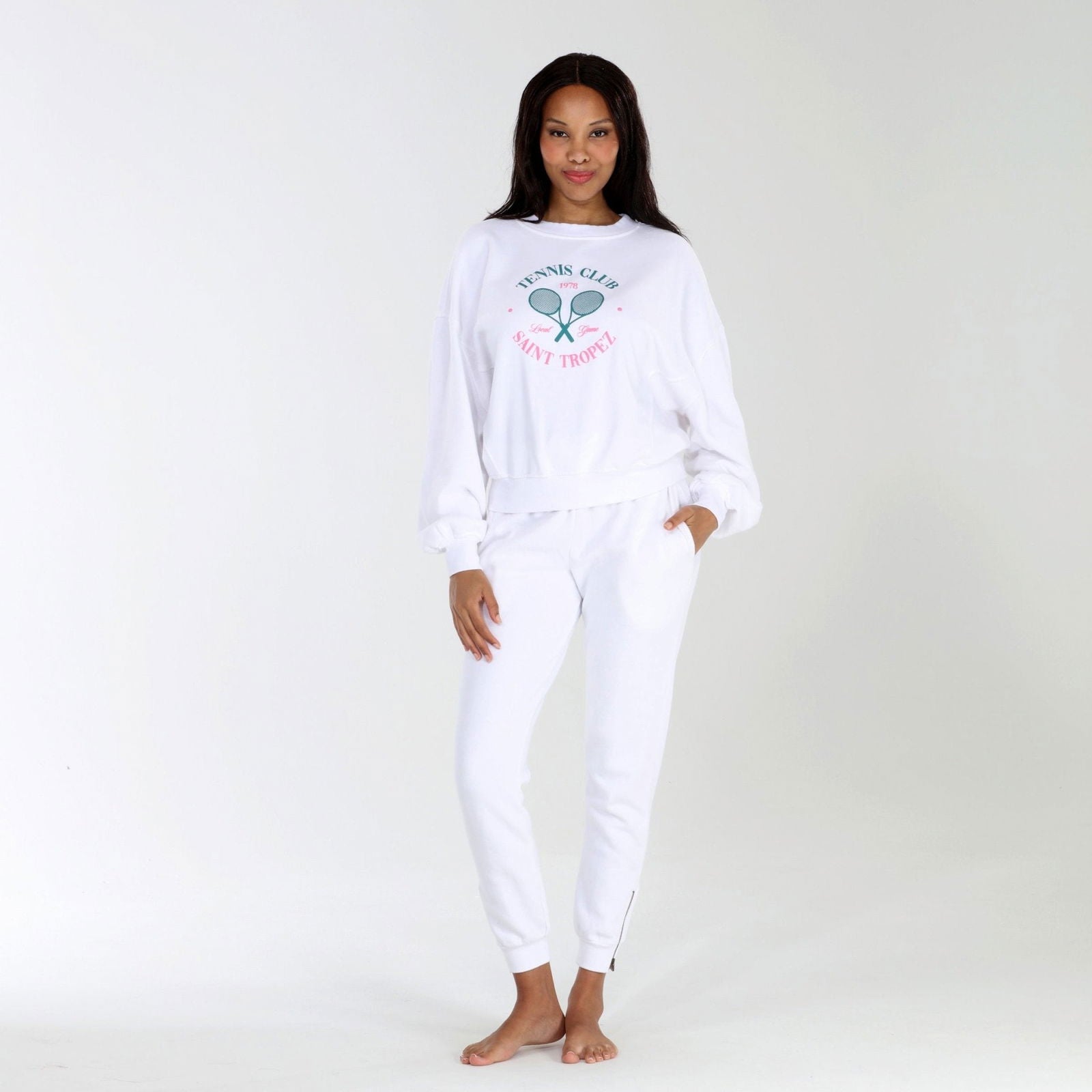 No Plans Jogger in White - Sleepwear & Loungewear -