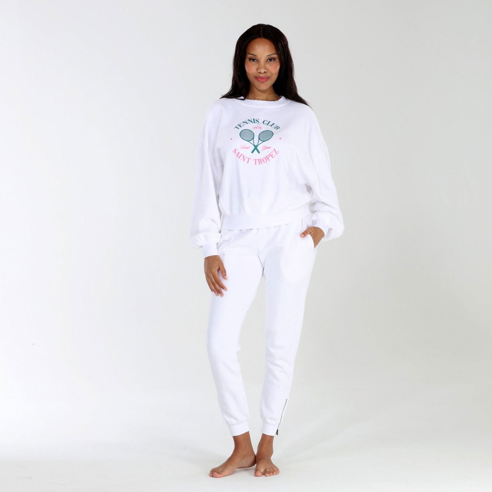 No Plans Sweatshirt in White - Sleepwear & Loungewear -