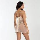 Pretty In Pearls Babydoll Set - Honeydew - Champagne