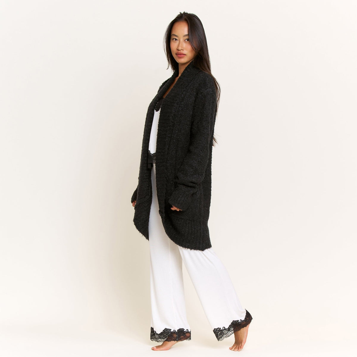 Ready to Relax Cardigan in Black - Robe -