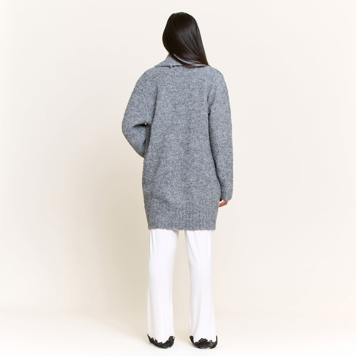 Ready to Relax Cardigan in Heather Grey - Robe -