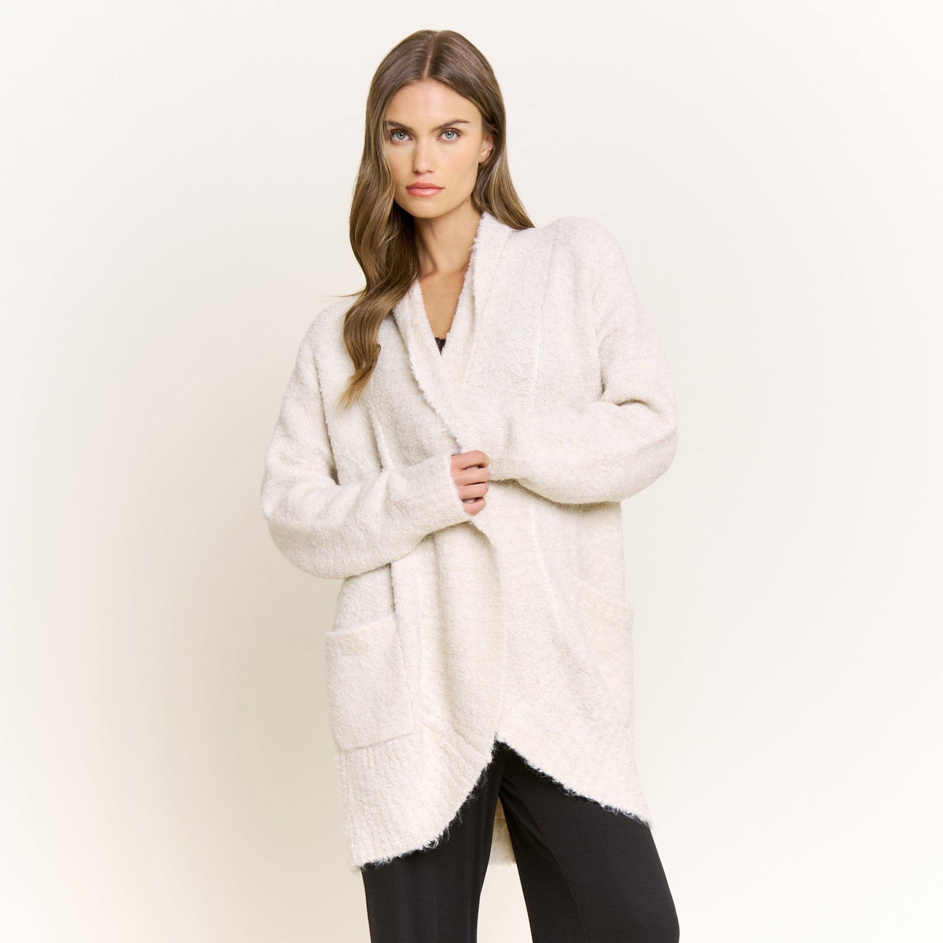 Ready to Relax Cardigan in Ivory - Honeydew - XS/S