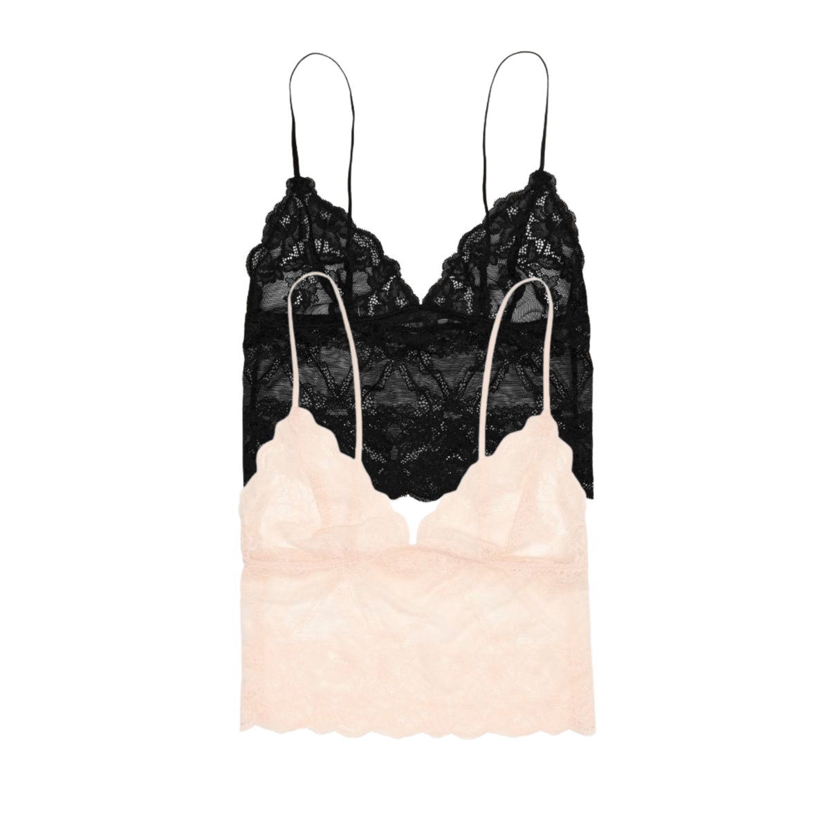 Riot Lace Cami 2-Pack in Black & Ballet Slipper - Camilette -